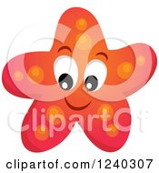 Poster, Art Print Of Happy Red Starfish