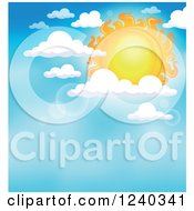Poster, Art Print Of Sun With Flares And Clouds In The Sky