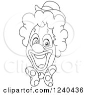 Poster, Art Print Of Black And White Happy Clown Face