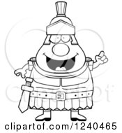 Poster, Art Print Of Black And White Smart Roman Centurion With An Idea