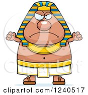 Poster, Art Print Of Mad Ancient Egyptian Pharaoh Holding Up Fists