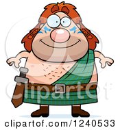 Clipart Of A Happy Celt Man Royalty Free Vector Illustration