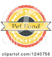 Fish And Dog Bone Pet Food Label