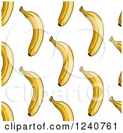 Clipart Of A Seamless Background Pattern Of Bananas Royalty Free Vector Illustration
