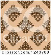 Clipart Of A Seamless Damask Background Pattern Royalty Free Vector Illustration
