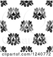 Poster, Art Print Of Seamless Black And White Damask Background Pattern 29