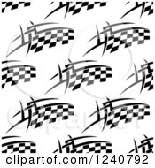 Poster, Art Print Of Seamless Background Pattern Of Flaming Checkered Racing Flags 2