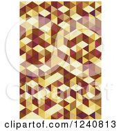 Clipart Of A Geometric Cubic Background Royalty Free Vector Illustration