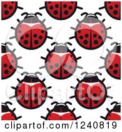 Poster, Art Print Of Seamless Background Pattern Of Ladybugs