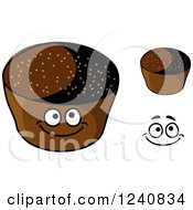 Clipart Of A Happy Rye Bread Character Royalty Free Vector Illustration