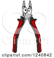 Clipart Of A Happy Wire Cutters Character Royalty Free Vector Illustration