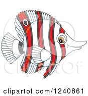 Poster, Art Print Of Striped Red And White Butterflyfish