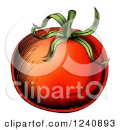 Poster, Art Print Of Woodblock Tomato