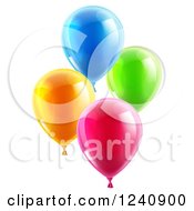 3d Colorful Party Balloons