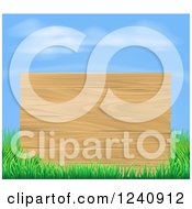 Poster, Art Print Of Wooden Sign And Grass Under A Blue Sky