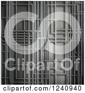 Poster, Art Print Of 3d Metal Background With Abstract Lines