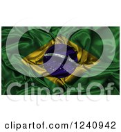 3d Crumpled Brazilian Flag