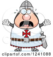 Poster, Art Print Of Scared Screaming Chubby Knight Templar