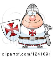Poster, Art Print Of Happy Chubby Knight Templar