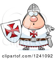Poster, Art Print Of Surprised Gasping Chubby Knight Templar