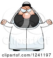 Poster, Art Print Of Mad Chubby Sheikh Waving His Fists