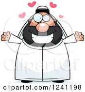 Poster, Art Print Of Chubby Sheikh With Open Arms And Hearts