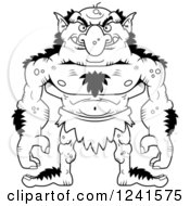 Poster, Art Print Of Black And White Grinning Evil Troll