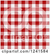Seamless Background Pattern Of Red And White Plaid Tablecloth