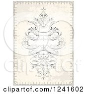 Clipart Of A Vintage Distressed Invitation Background Royalty Free Vector Illustration
