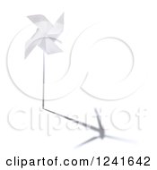 Poster, Art Print Of 3d Windmill With A Turbine Shadow