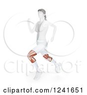 Poster, Art Print Of 3d Feale Runner With Visible Knee Tendons And Muscles