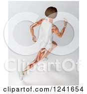 Poster, Art Print Of 3d Runner With Visible Muscle