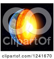 Poster, Art Print Of 3d Earth With Exposed Core