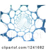 Poster, Art Print Of 3d Carbon Nanotube Structure Tunnel On White