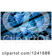 Poster, Art Print Of 3d Blue Atomic Structure Of Graphite Layers