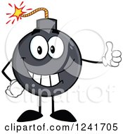 Poster, Art Print Of Happy Bomb Mascot Holding A Thumb Up