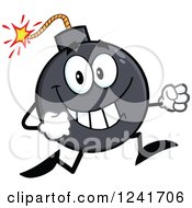 Poster, Art Print Of Happy Bomb Mascot Running