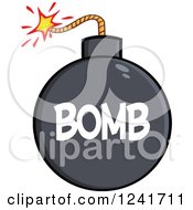 Poster, Art Print Of Lit Bomb With Text