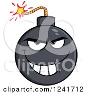 Poster, Art Print Of Grinning Mischievous Bomb Mascot