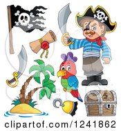 Poster, Art Print Of Male Pirate And Accessories