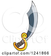 Clipart Of A Pirate Sword Royalty Free Vector Illustration
