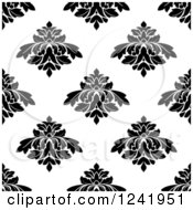 Poster, Art Print Of Seamless Black And White Damask Background Pattern 29