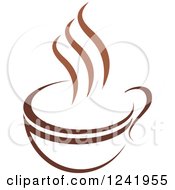 Poster, Art Print Of Brown Cafe Coffee Cup With Steam 50