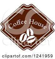 Poster, Art Print Of Brown Coffee House Label 3