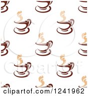 Seamless Hot Coffee Background Pattern