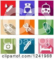 Poster, Art Print Of Colorful Square Medical Icons