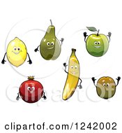 Happy Fruit Characters