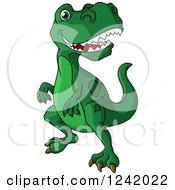 Poster, Art Print Of Green Tyrannosaurus Rex Dinosaur