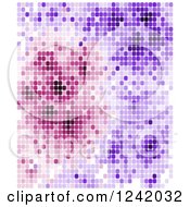 Clipart Of A Background Of Purple Pixels Royalty Free Vector Illustration