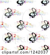 Poster, Art Print Of Seamless Colorful Music Note Background Pattern